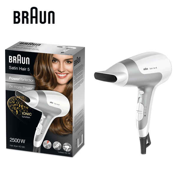 BRAUN Satin Hair 5 PowerPerfection Dryer HD580